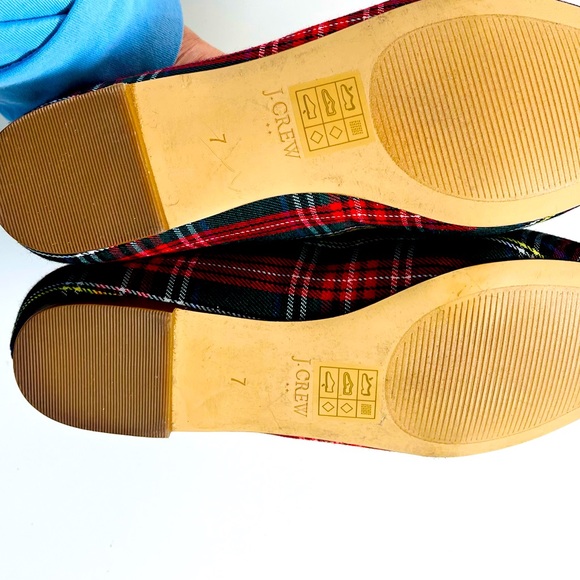 J Crew Tartan Flats• Sz 7 - Picture 9 of 10